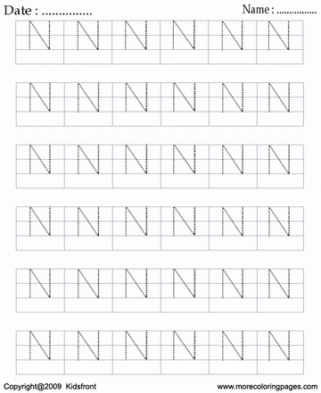 Block Letter Dot To Dots N Sheet