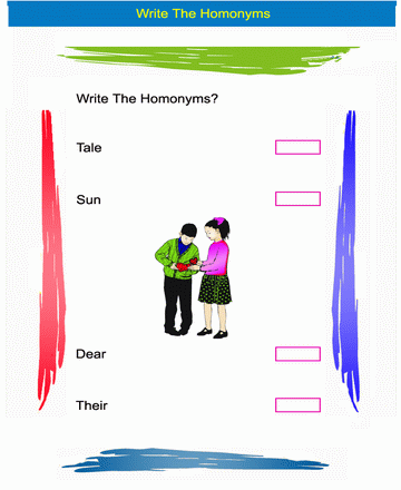 Homonym Word 15 Sheet
