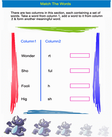 Matching Words 18 Sheet