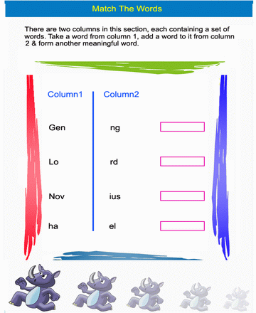 Matching Words 20 Sheet