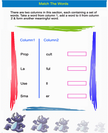 Matching Words 24 Sheet