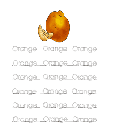 Orange Word Worksheet Sheet