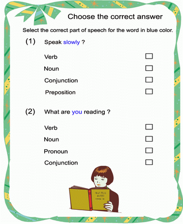 Part Of Speech 27 Sheet