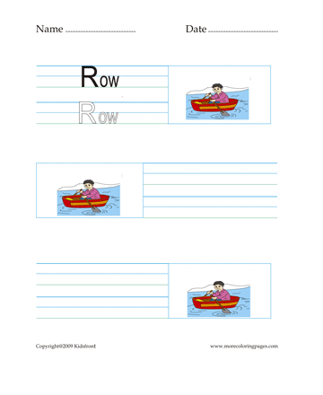 Row Word Worksheet Sheet