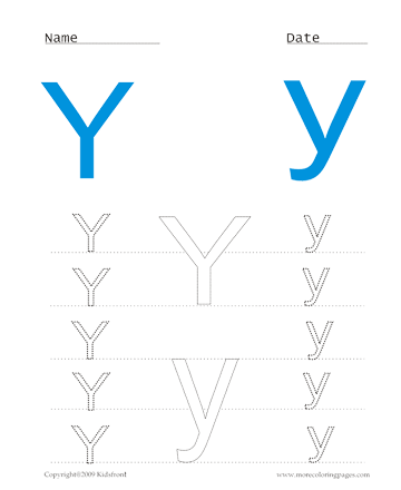 Small And Capital Letter Y Sheet