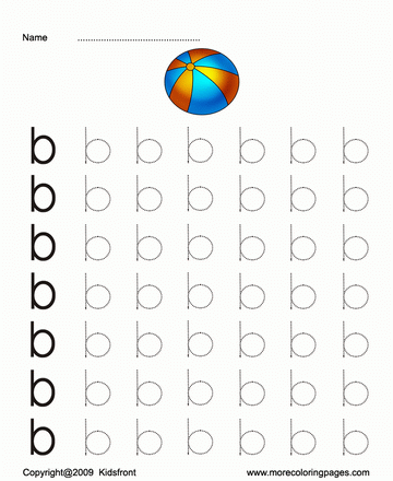 Small Letter Dot To Dots B Sheet
