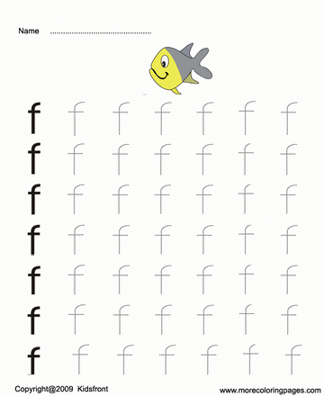 Small Letter Dot To Dots F Sheet