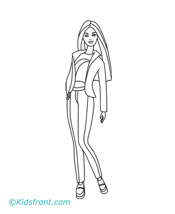 Girls Coloring Pages on This Is A Beautiful Girl  She Has Long Hair   Toned Body