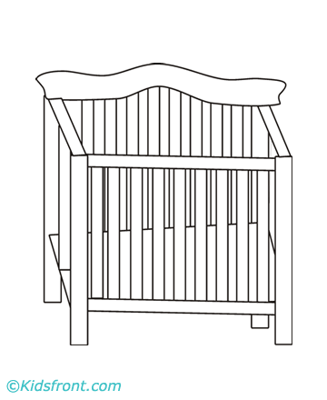 Crib Coloring Pages Printable
