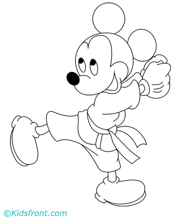  Pictures Colour  Print on Mickey Mouse 4 Coloring Pages Printable