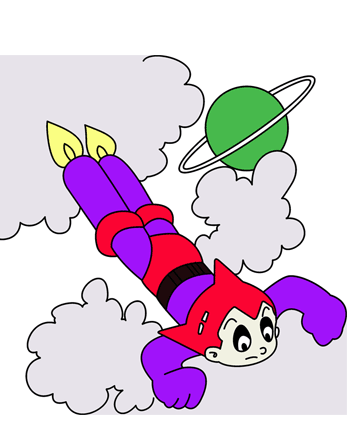 Astro Boy Flying Coloring Pages