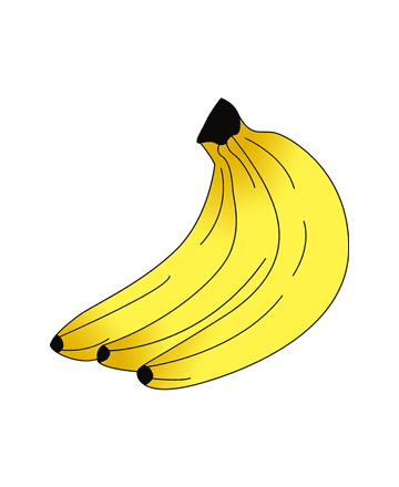Healthy Banana Coloring Pages