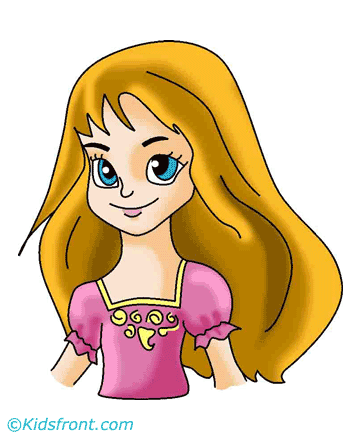 Golden Haired Girl Coloring Pages