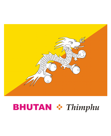 Bhutan Flag Coloring Pages