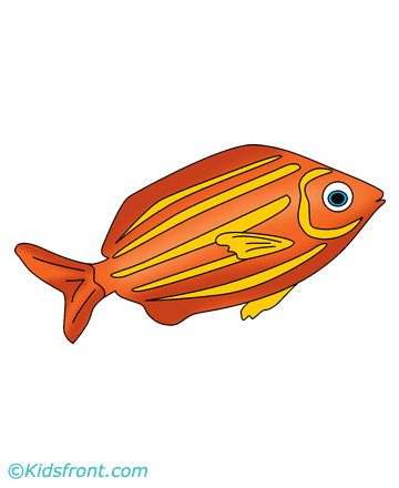 Orange Fish Coloring Pages