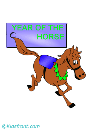 Chinese Year Horse Coloring Pages