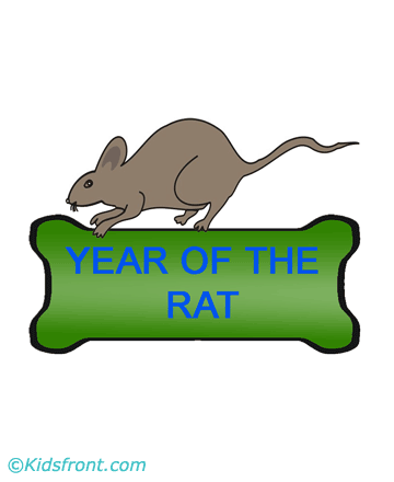 Chinese Year Rat Coloring Pages
