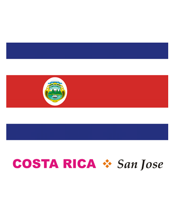 Costa Rica Flag Coloring Pages