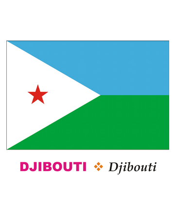 Djibouti Flag Coloring Pages
