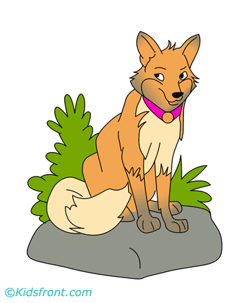 Resting Fox Coloring Pages