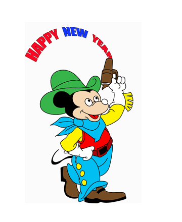 New Year Mickey Mouse Coloring Pages