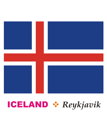 Iceland Flag Coloring Pages for Kids to Color and Print
