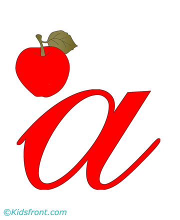 A For Apple Coloring Pages