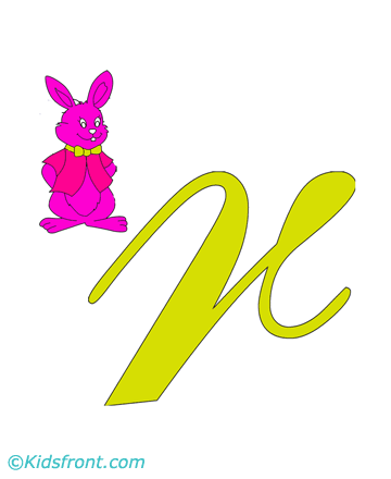 R For Rabbit Coloring Pages