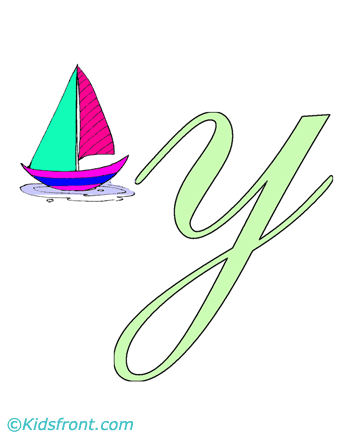 Y For Yatch Coloring Pages