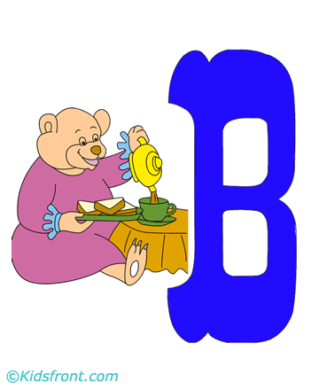 B-capital Letter Coloring Pages