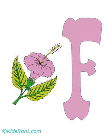 F-capital Letter Coloring Pages