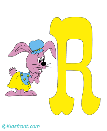 R-capital Letter Coloring Pages