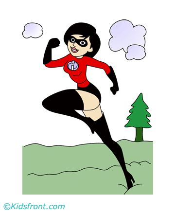 Mrs Incredible Coloring Pages