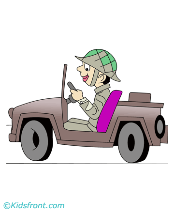 Army Jeep Coloring Pages