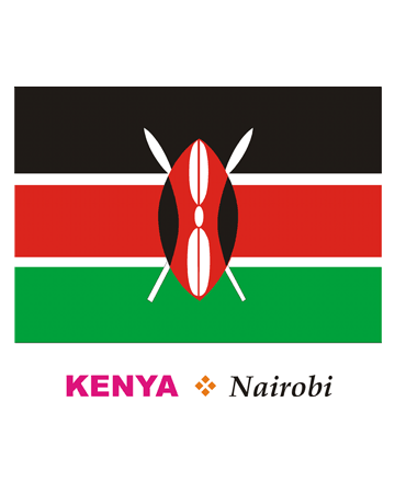 Kenya Flag Coloring Pages