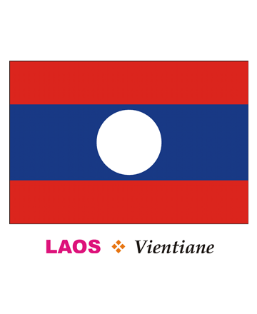 Laos Flag Coloring Pages