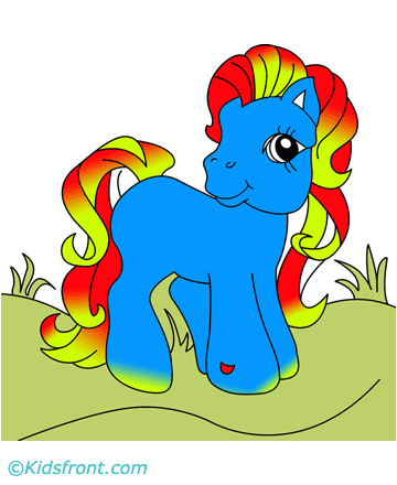 Standing Little Pony Coloring Pages
