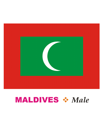 Maldives Flag Coloring Pages