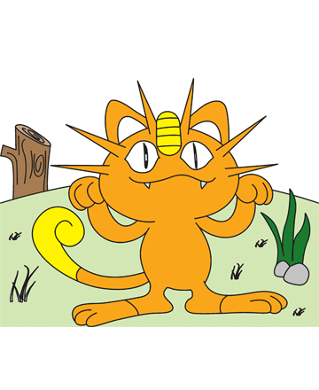 Meowth1 Coloring Pages