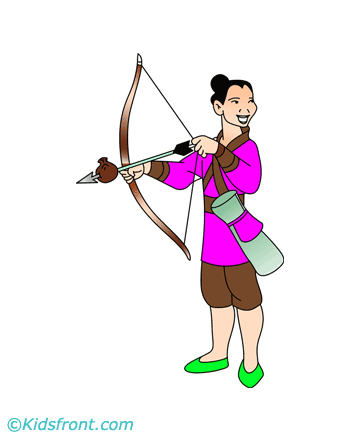 Mulan With Anchor Coloring Pages