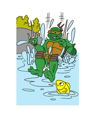 Ninja Turtle Art Coloring Pages