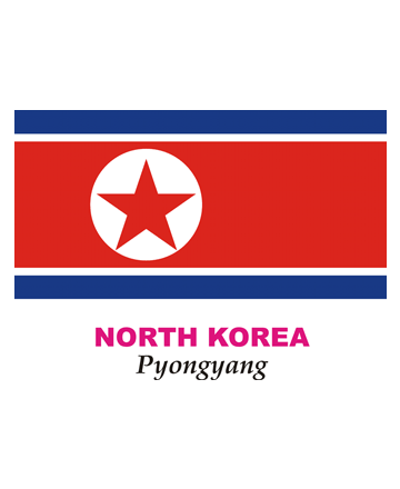 North Korea Flag Coloring Pages