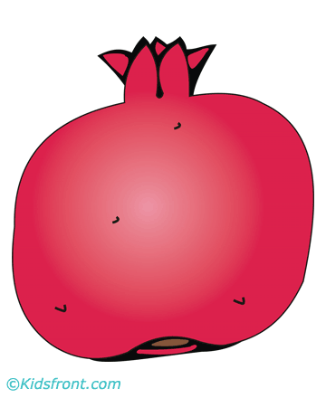 Pomegrante Coloring Pages