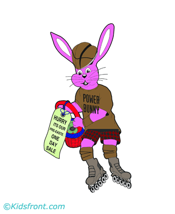 Power Bunny Coloring Pages