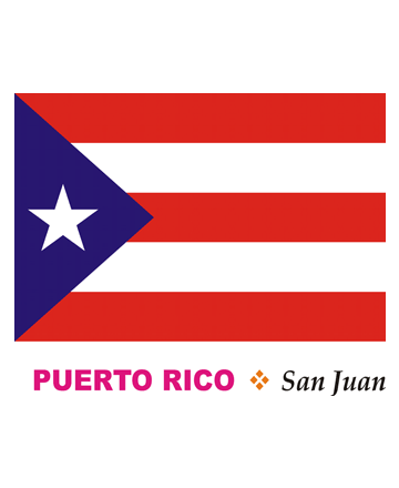 Puerto Rico Flag Coloring Pages