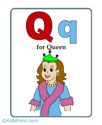 Q-preschool Alphabet Coloring Pages