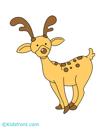 Dasher Reindeer Coloring Pages