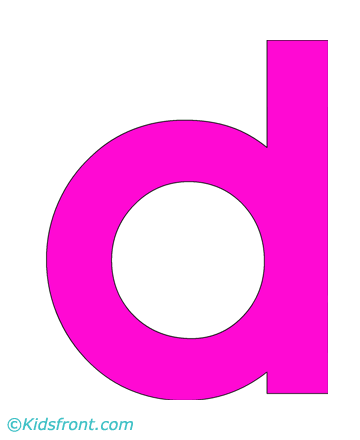 D-lowercase Alphabet Coloring Pages