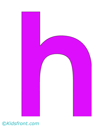 H-Lowercase Alphabet Coloring Pages for Kids to Color and Print