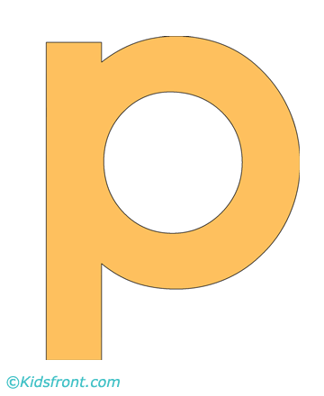 P-lowercase Alphabet Coloring Pages